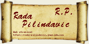 Rada Pilindavić vizit kartica